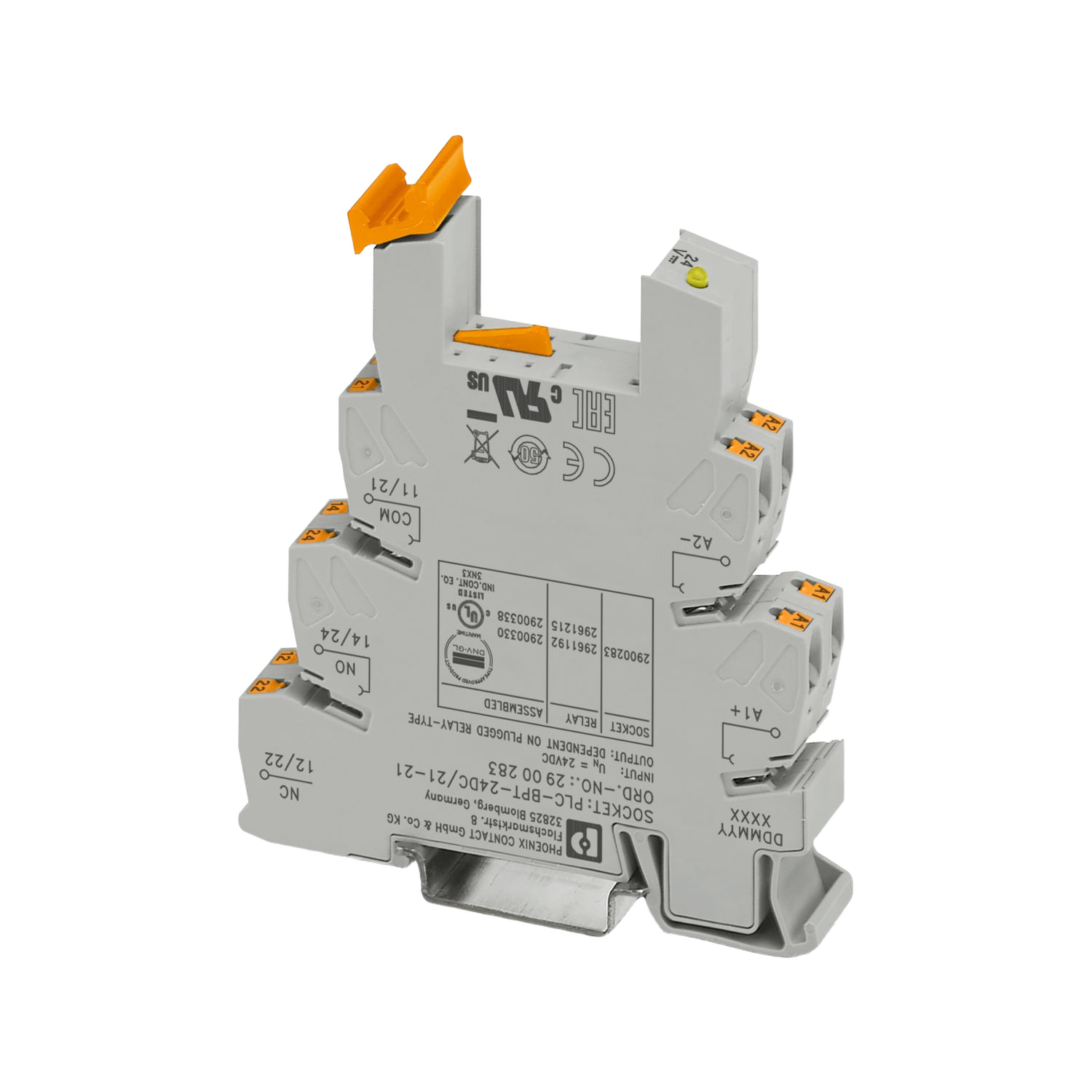 Phoenix Contact PLC-BPT- 24DC/21-21 relay base