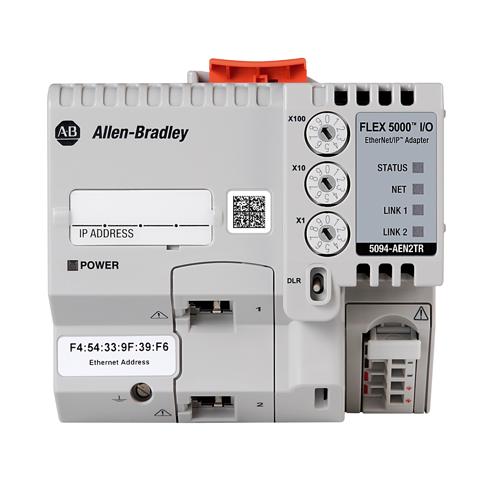 5094-AEN2TR | teollisuus-Ethernet-sovitin; verkkoprotokolla: EtherNet/IP; liitintyyppi: RJ45; moduulitehon jännite ja virta: 18…32 V DC, 1880 mA