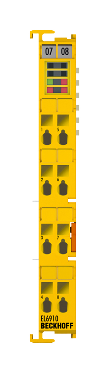 EL6910 | TwinSAFE logic terminal; safety function: Safety-rated I/O or control; network protocol: EtherCAT; specification: link unit between safe input and output signals