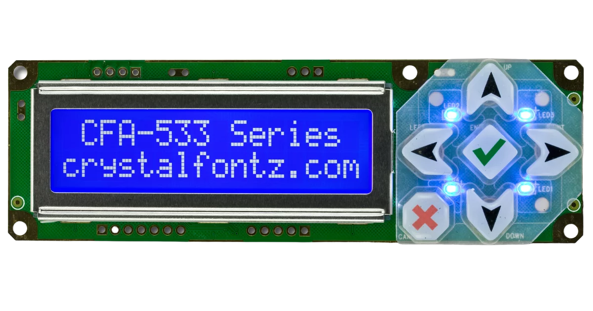 Crystalfontz CFA533-TMI-KU USB 16x2 character display module