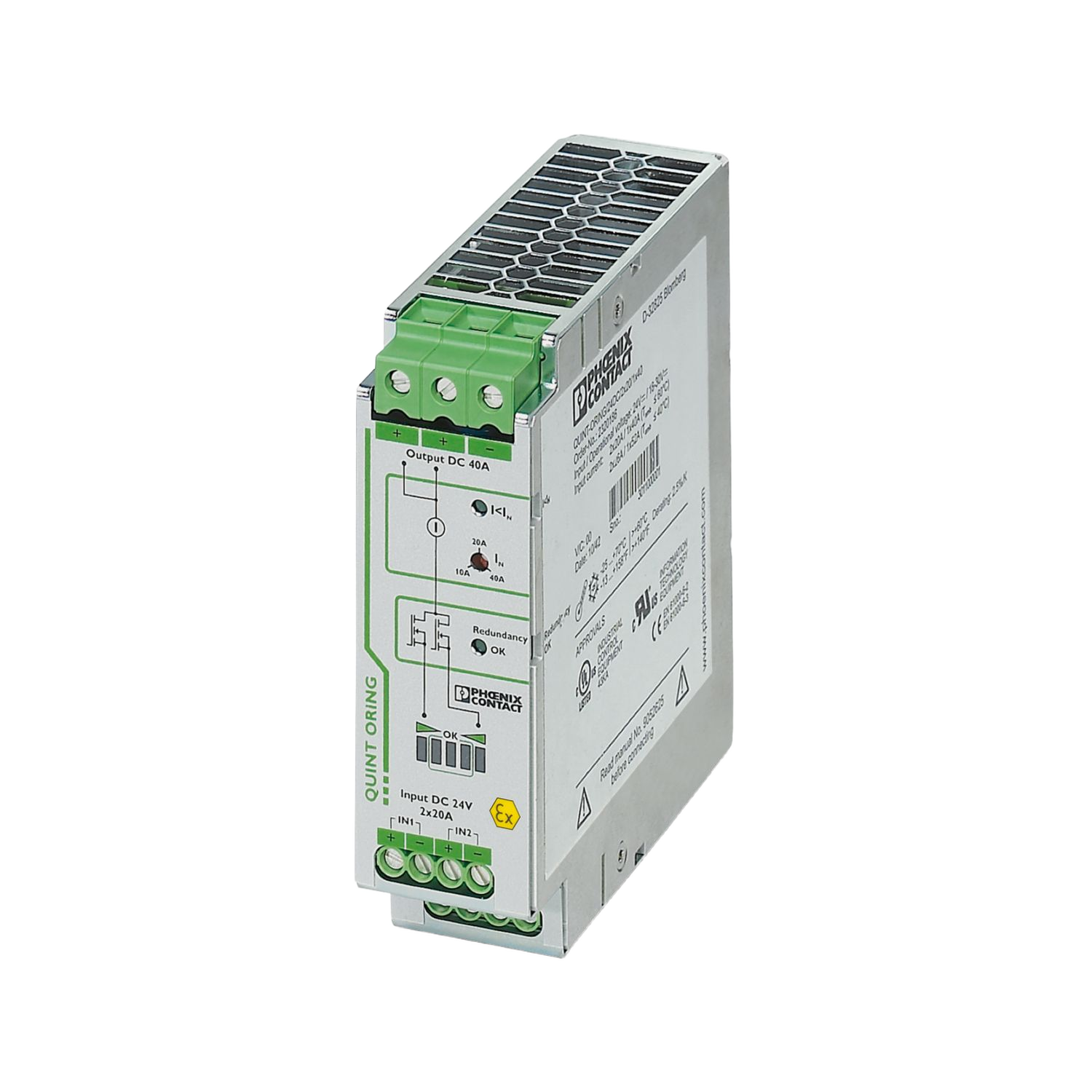 Phoenix Contact QUINT-ORING/24DC/2X20/1X40 redundancy module
