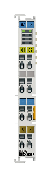 EL4002 | analog output module; number of outputs: 2; signal voltage: 0…10 V; resolution: 12 bit