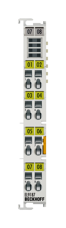 EL9187 | potential-distribution terminal; number of outputs: e.g.: 8 x 0 V contact; network protocol: EtherCAT; current load: ≤ 10 A