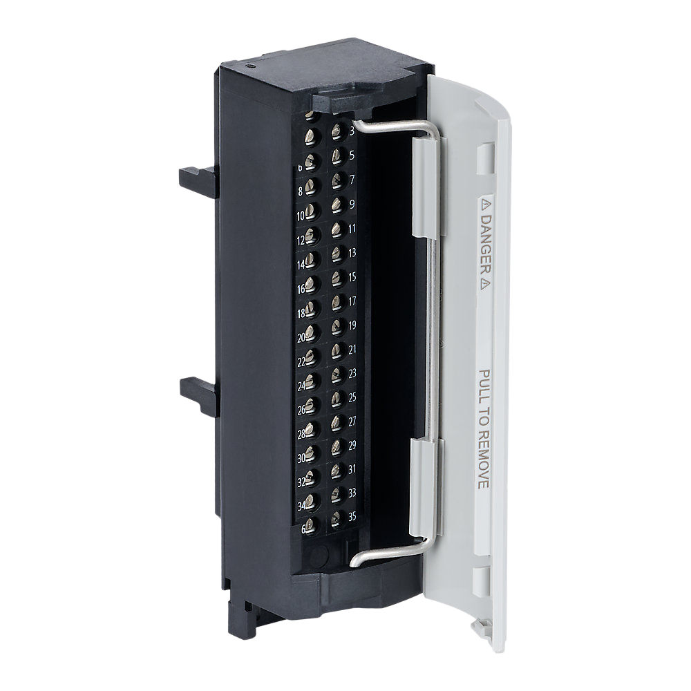 1756-TBCH | removable terminal block; termination technology: Screw clamp; wire size: 0.33…2.1 mm² (22…14 AWG), solid or stranded copper; insulation thickness, maximum: 1.2 mm
