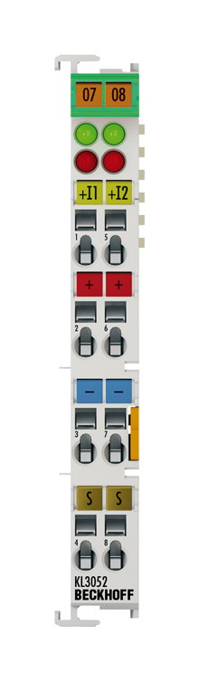 KL3052 | analog input module; number of inputs: 2; signal current: 4…20 mA; resolution: 12 bit