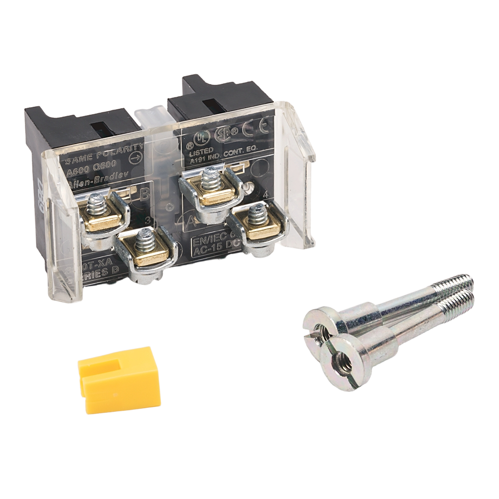 800T-XA | control-device contact block; termination technology: Screw clamp; contact arrangement: 1 NO + 1 NC; contact-block depth: Shallow