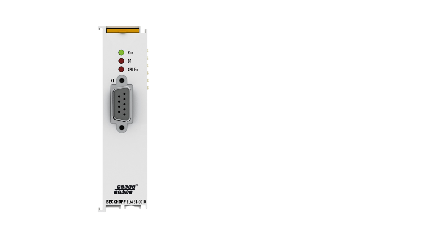 EL6731-0010 | fieldbus communication terminal; technology: PROFIBUS slave terminal; number of channels: 1; network protocol: PROFIBUS