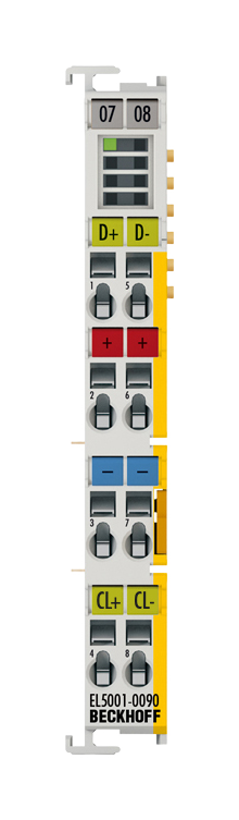 EL5001-0090 | encoder interface terminal; safety function: TwinSAFE SC; technology: SSI encoder interface; number of channels: 1