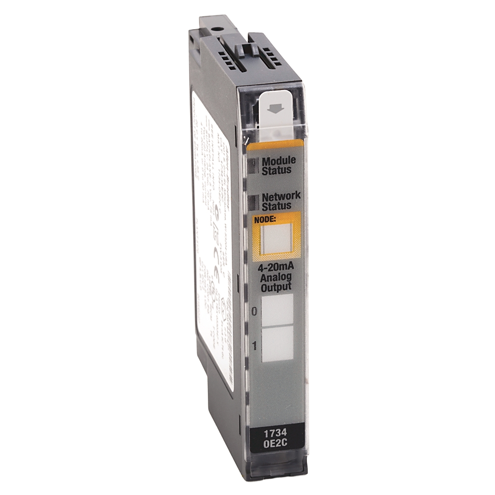 1734-OE2C | analog output module; number of outputs: 2; output configuration: Single-ended, non-isolated current; output current ranges: 4…20 mA; 0…20 mA, product image 1