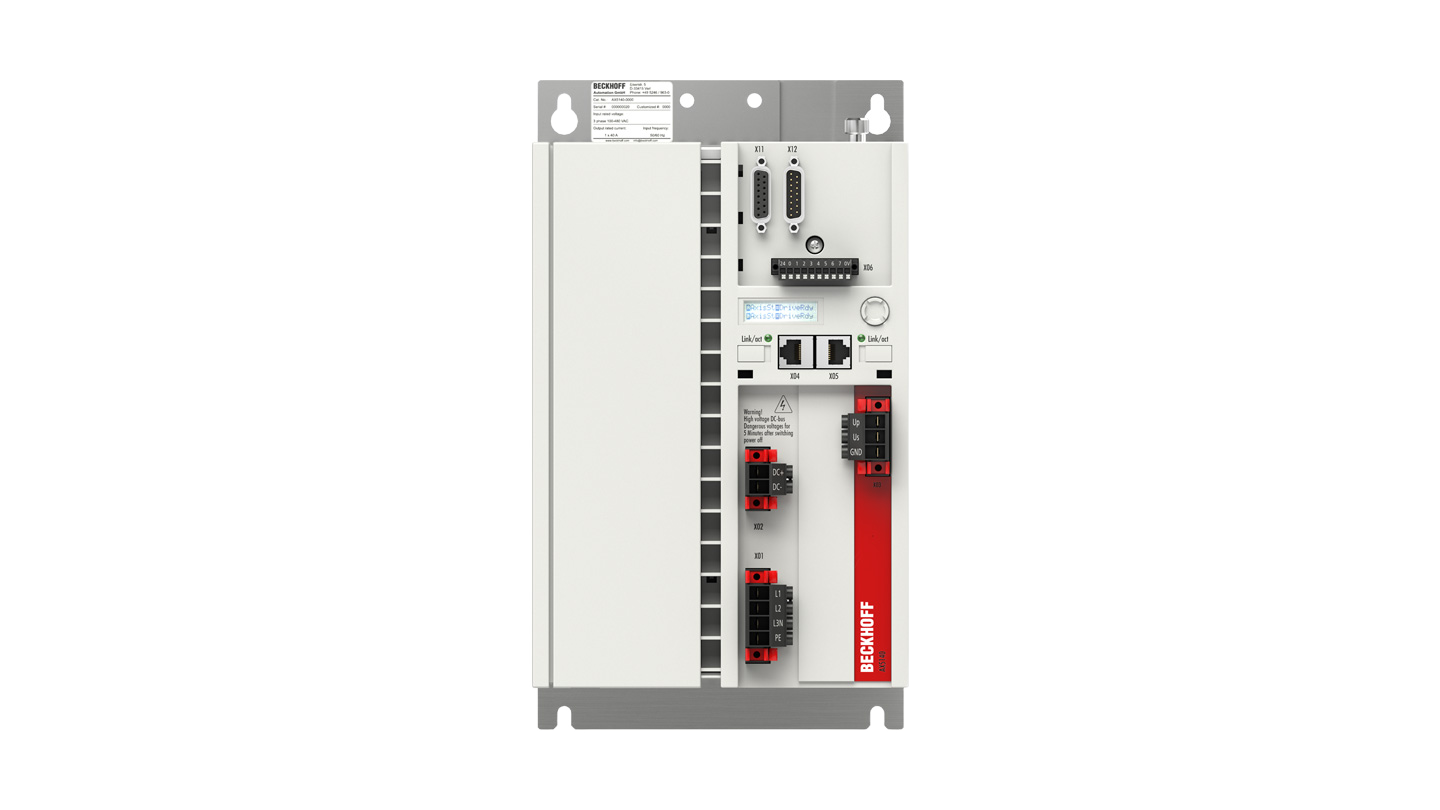 AX5125-0000-0202 | servo drive; rated output current (channel): 25 A; network protocol: EtherCAT; rated supply voltage: 3 x 100…480 V AC ±10%, product image 1