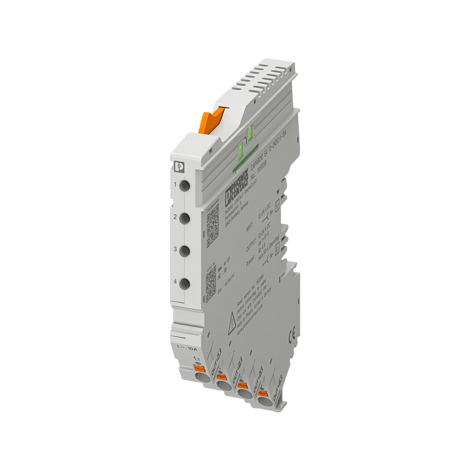 Phoenix Contact 1115658 CAPAROC E4 four-channel electronic circuit breaker, product image 1